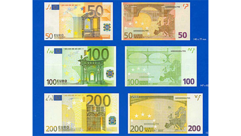 ユーロ紙幣の画像